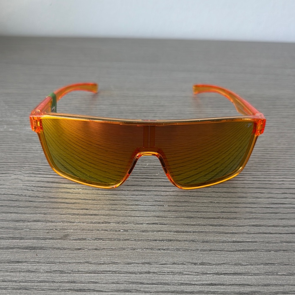 Orange Sunglasses with Reflective Lenses